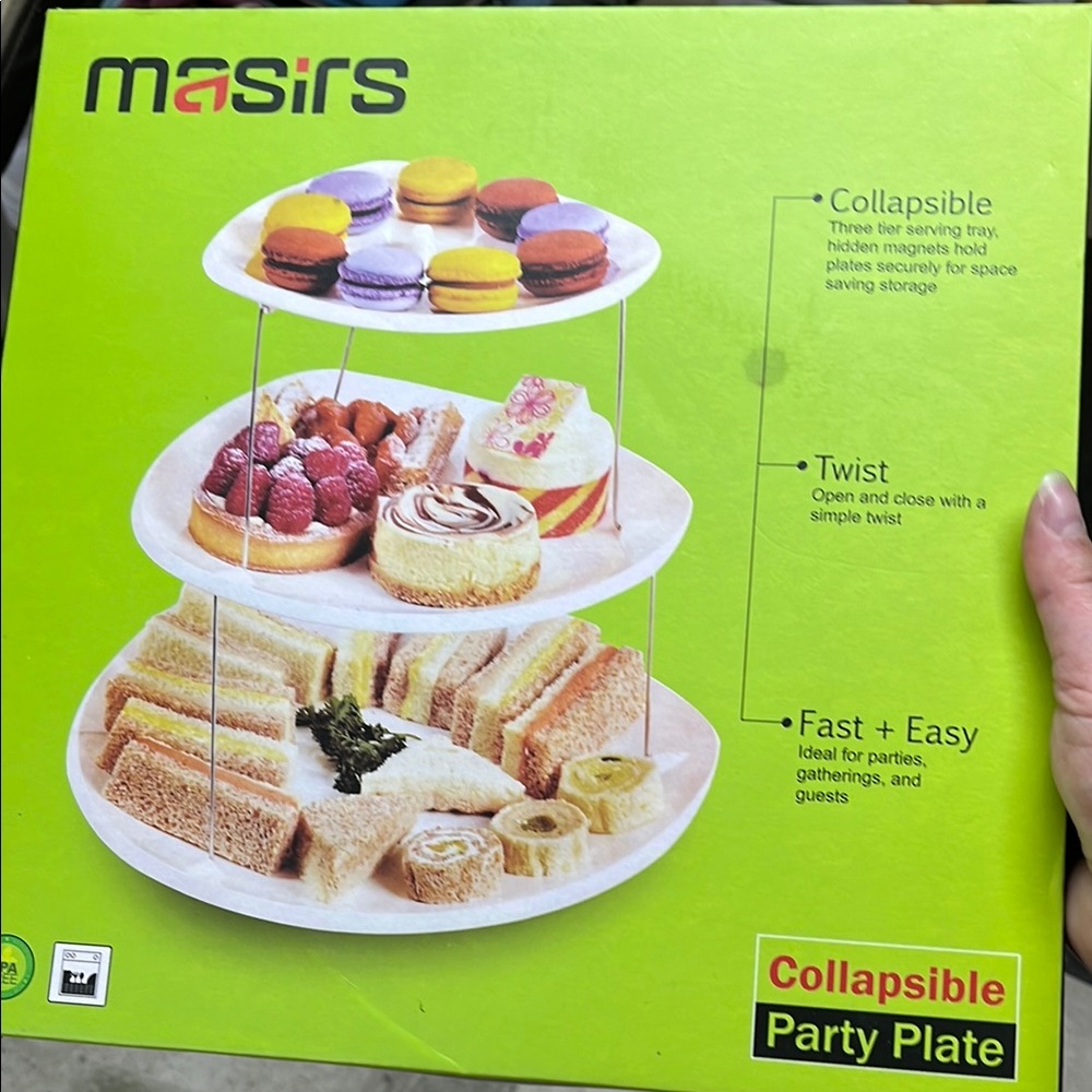 Collapsible Party Plate - White